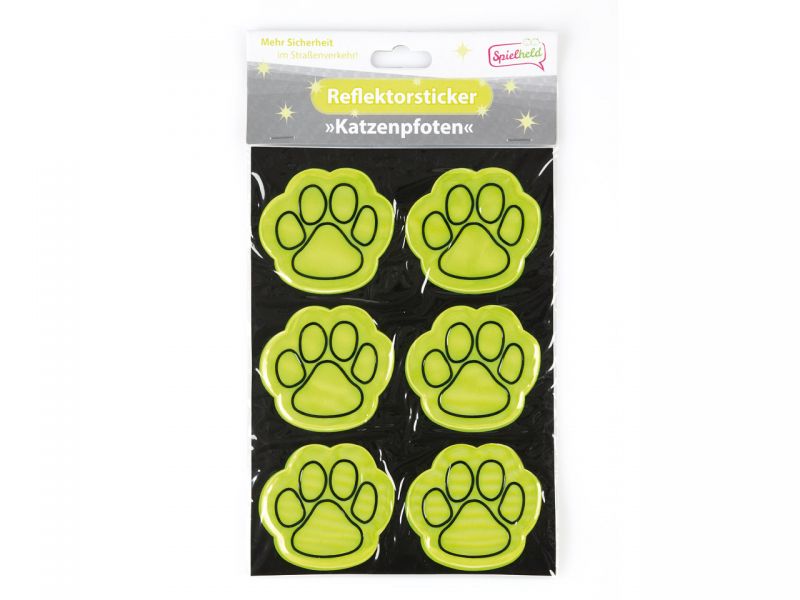 Spielheld Reflektorensticker »Katzenpfoten«, 6er-Set