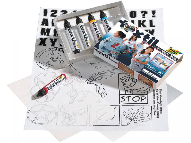 Folia Textilfarben, Starter-Set, 8-tlg.