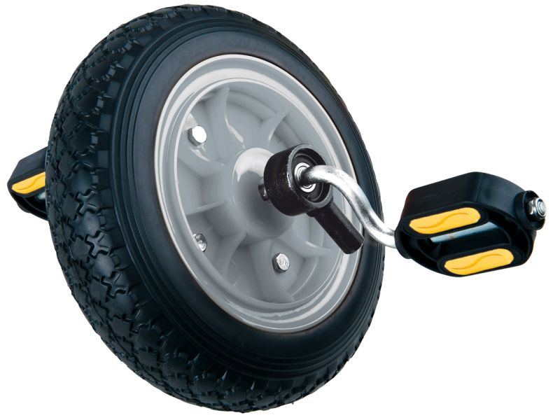 TopTrike Vorderrad mit Pedalen, graue Felge