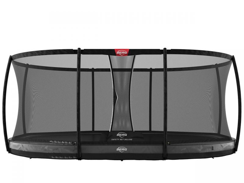BERG Trampolin Grand Elite InGround 520 Grey inkl. Sicherheitsnetz Deluxe,