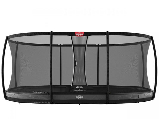BERG Trampolin Grand Elite InGround 520 Grey inkl. Sicherheitsnetz Deluxe,