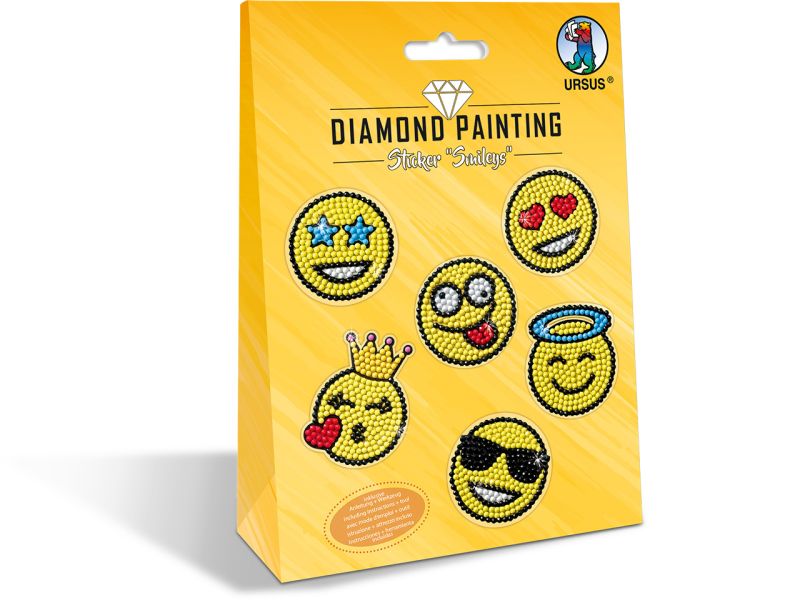 URSUS Diamond Painting »Sticker Smileys«