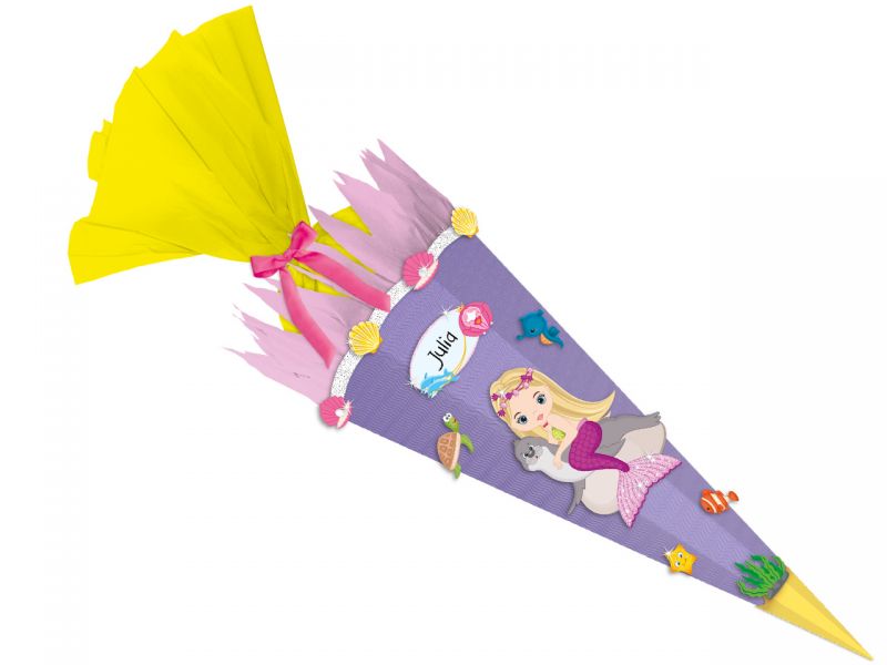 URSUS Bastel-Schultüte Easy Line »Meerjungfrau«, 67 cm