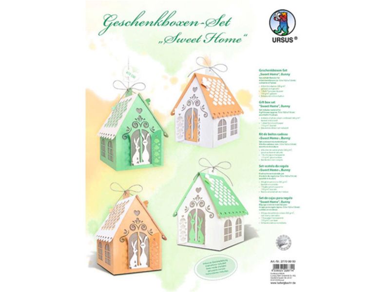 URSUS Geschenkboxen-Set »Sweet Home Bunny«, 4 Stück, vorgestanzt