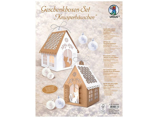 URSUS Geschenkboxen-Set »Knusperhäuschen«, 6 Stück, vorgestanzt