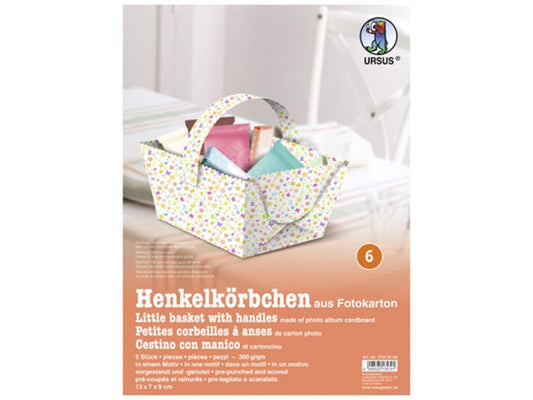 URSUS Henkelkörbchen »Schmetterling«, 5 Stück, vorgestanzt