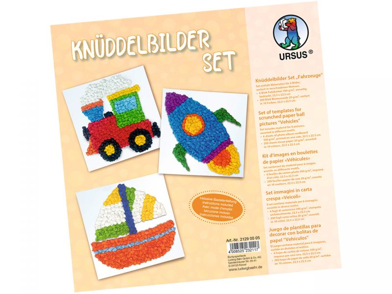 URSUS Knüddelbilder-Set »Fahrzeuge«