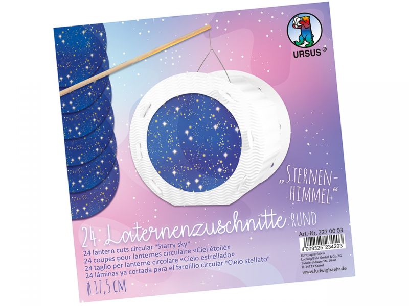 URSUS Laternenzuschnitte »Sternenhimmel«, rund  24 Blatt