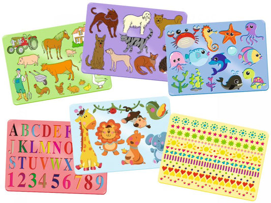 URSUS Mal-Schablonen-Set 3, 6-tlg.