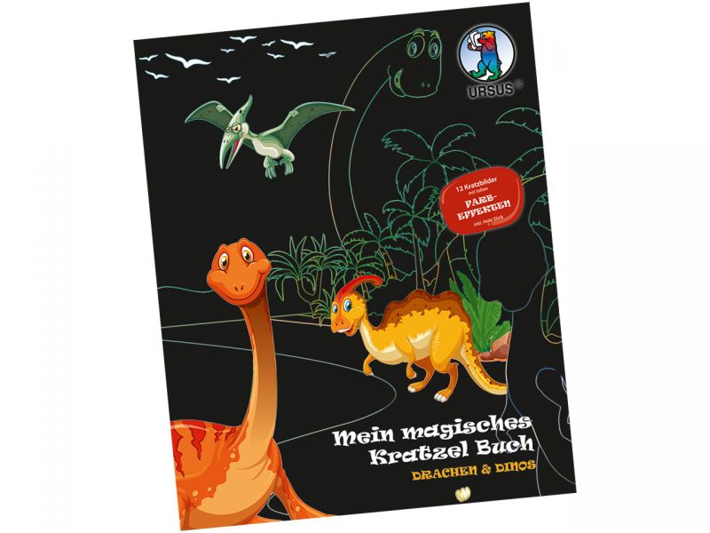 URSUS Mein magisches Kratzel Buch »Drachen &amp; Dinos«