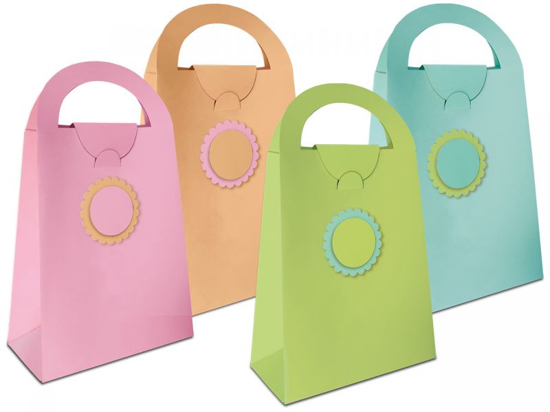 URSUS Geschenktaschen »Pastell«, 4 Stück, vorgestanzt