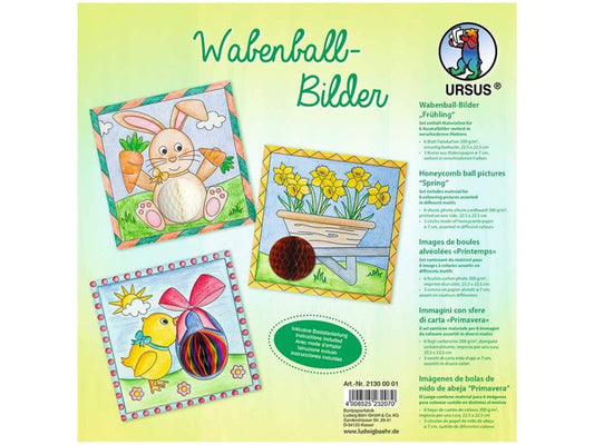URSUS Wabenballbilder »Frühling«, 6 Stück