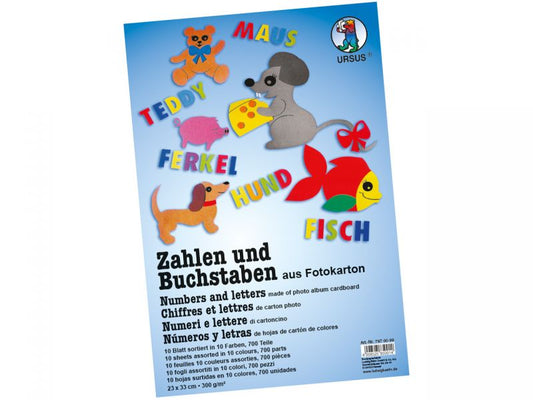 URSUS Zahlen und Buchstaben aus Fotokarton 300 g/m²
