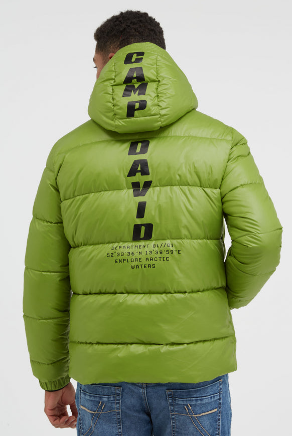 CAMP DAVID Steppjacke mit Kapuze und Rücken