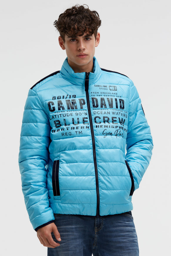 CAMP DAVID Steppjacke mit Logo Prints