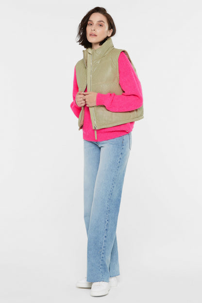 SENSES.THE LABEL Steppweste OTTA:WA aus perforiertem Leder