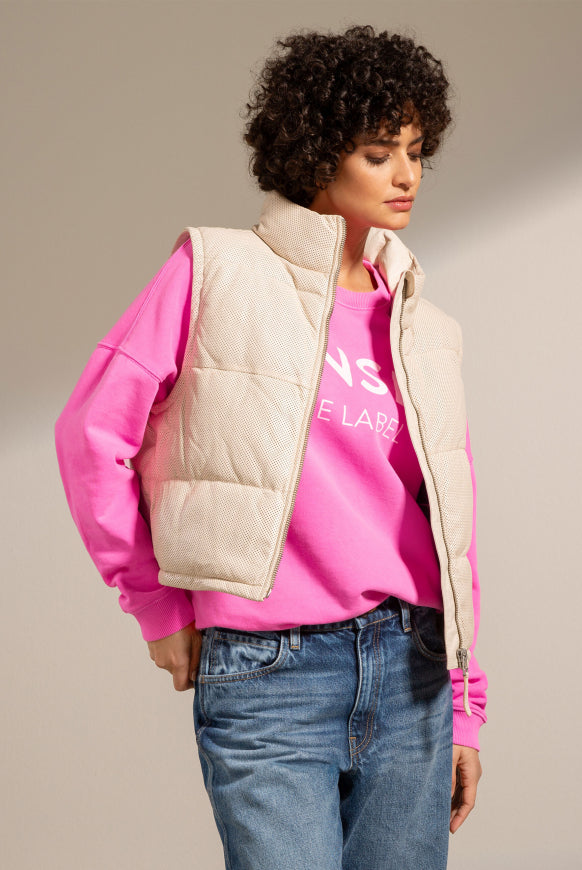 SENSES.THE LABEL Steppweste OTTA:WA aus perforiertem Leder