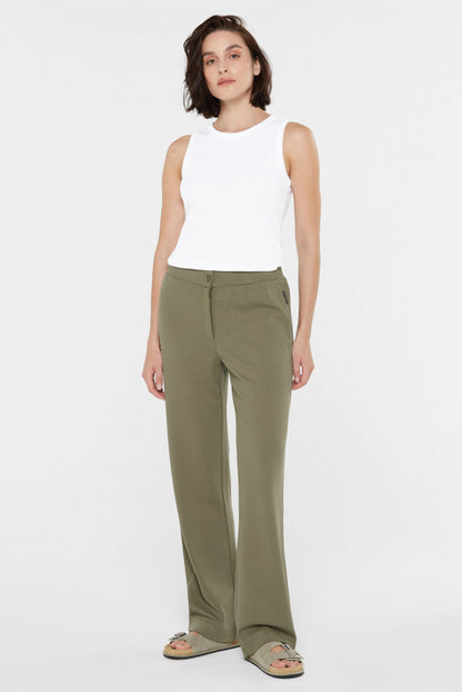 SENSES.THE LABEL Stilvolle Trackpants POR:TO aus elastischer Strukturware