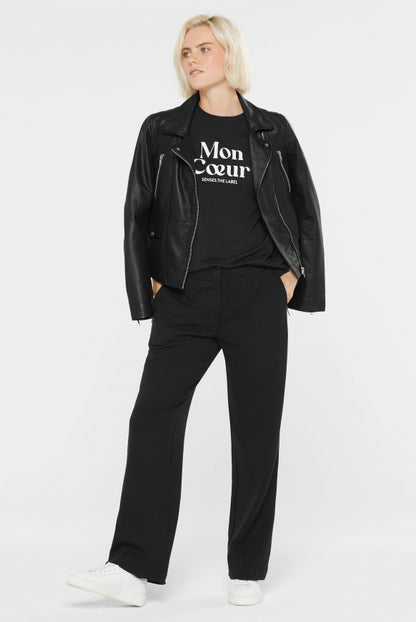 SENSES.THE LABEL Stilvolle Trackpants POR:TO aus elastischer Strukturware