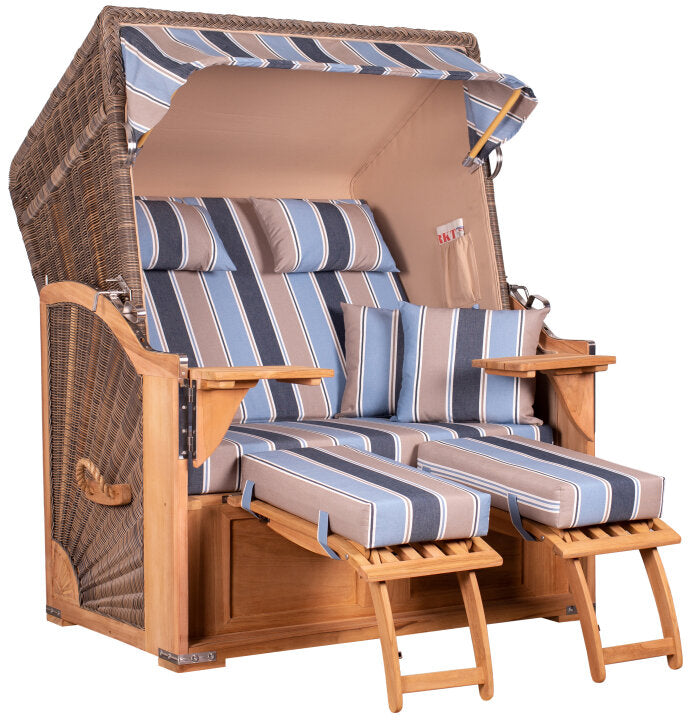 Strandkorb Seeblick Teak PE Grey Dessin 580