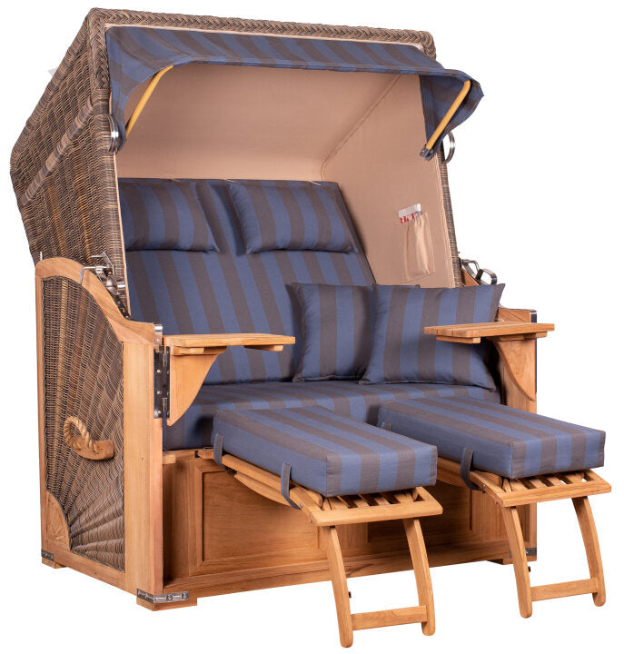Strandkorb Seeblick Teak PE Grey Dessin 582