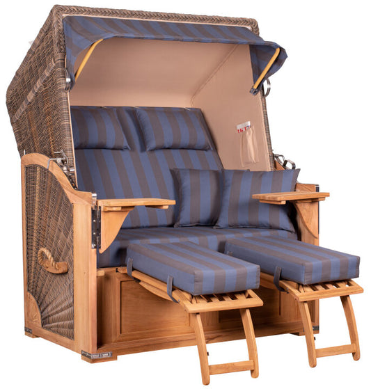 Strandkorb Seeblick Teak PE Grey Dessin 582