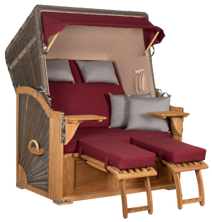 Strandkorb Seeblick Teak PE Grey Dessin 594