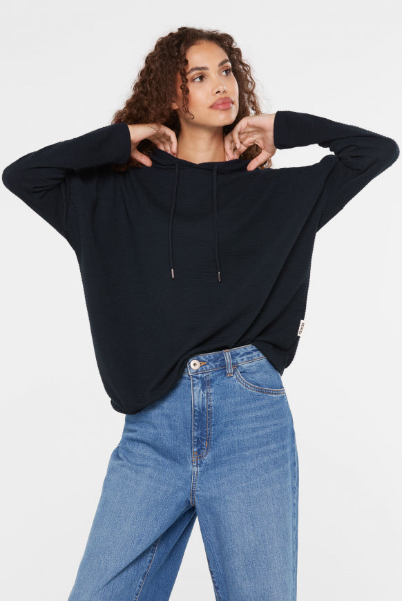 SENSES.THE LABEL Strukturiertes Kapuzensweatshirt SO:LA