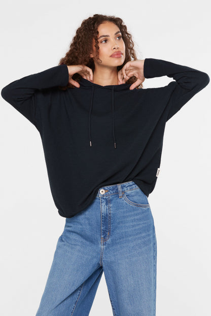 SENSES.THE LABEL Strukturiertes Kapuzensweatshirt SO:LA