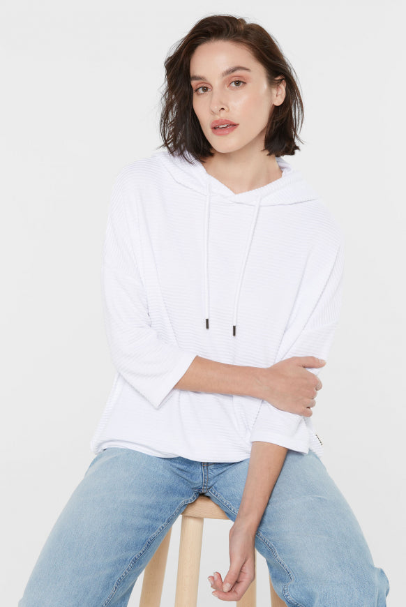SENSES.THE LABEL Strukturiertes Kapuzensweatshirt SO:LA