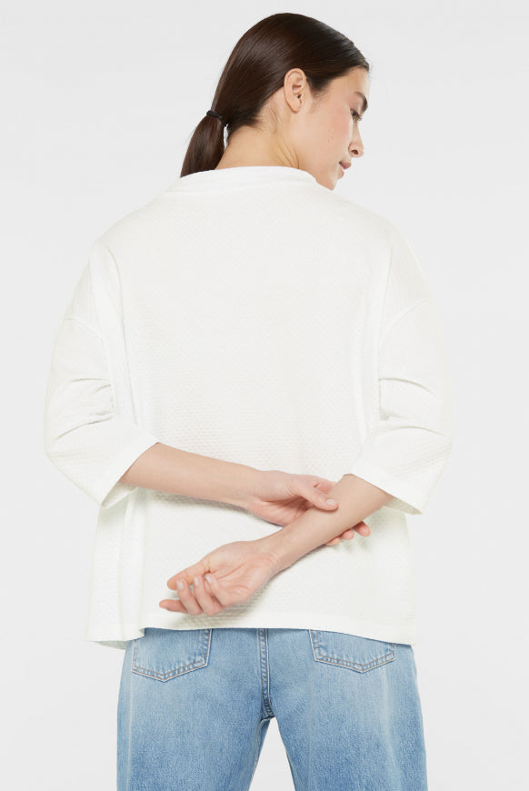 SENSES.THE LABEL Strukturiertes Shirt TEE:GAN mit Mock