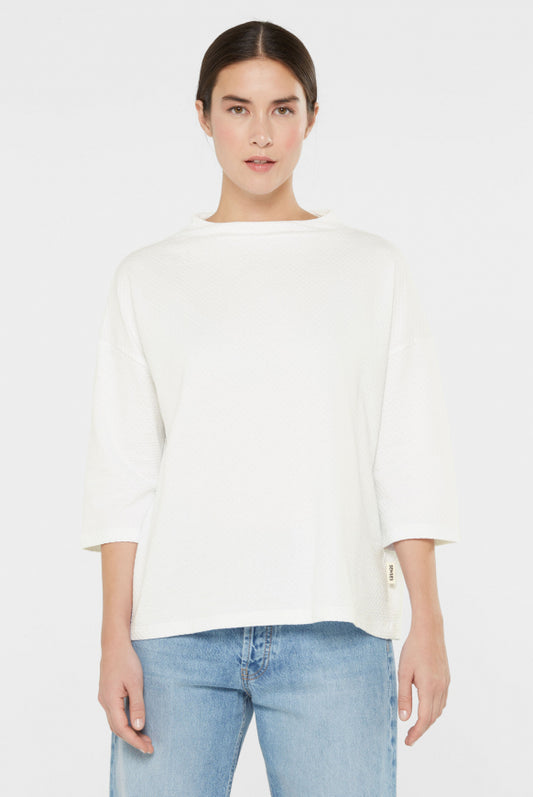 SENSES.THE LABEL Strukturiertes Shirt TEE:GAN mit Mock
