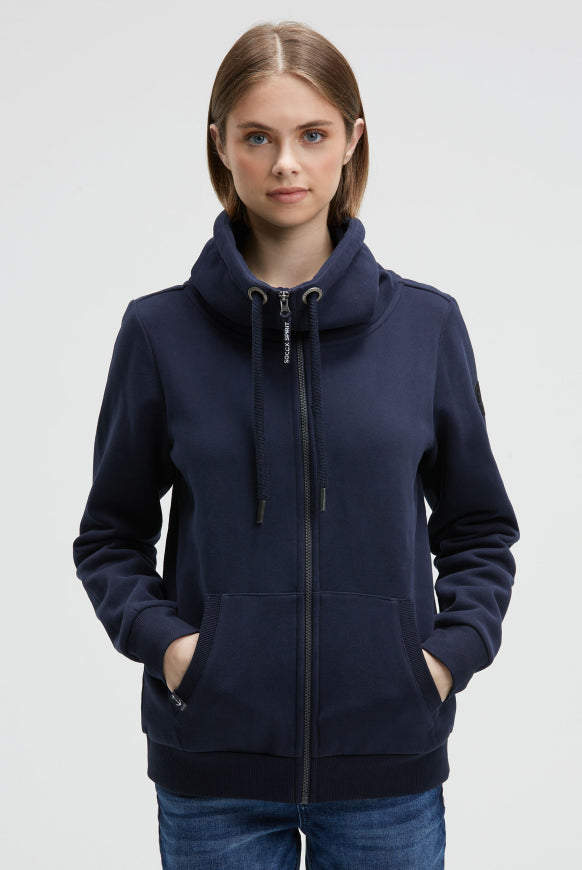 SOCCX Sweatjacke mit hohem Kragen