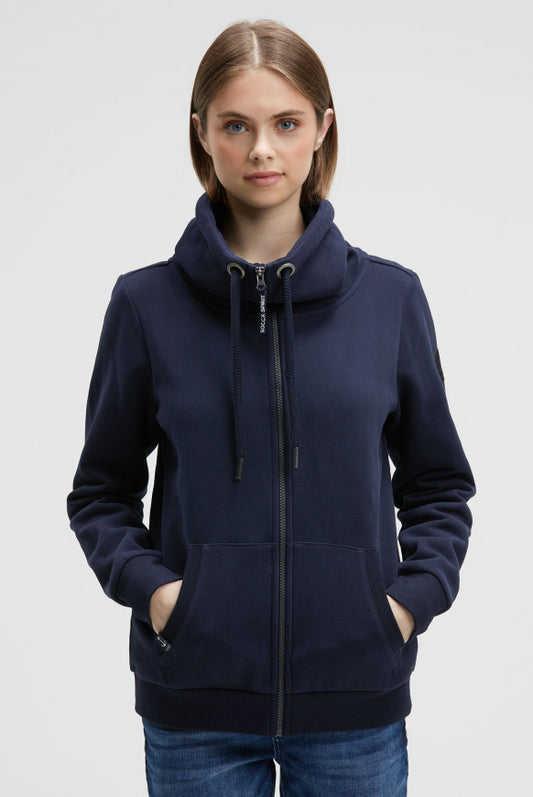 SOCCX Sweatjacke mit hohem Kragen