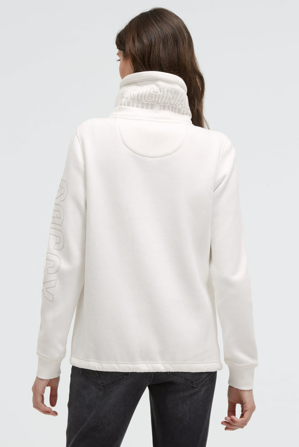 SOCCX Sweatjacke mit hohem Kragen und Puffprints