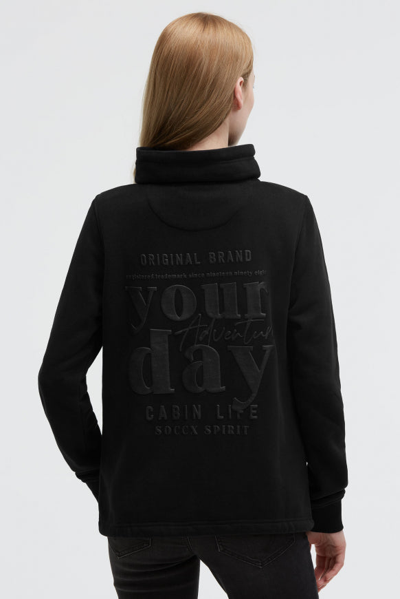 SOCCX Sweatjacke mit hohem Kragen und Rücken