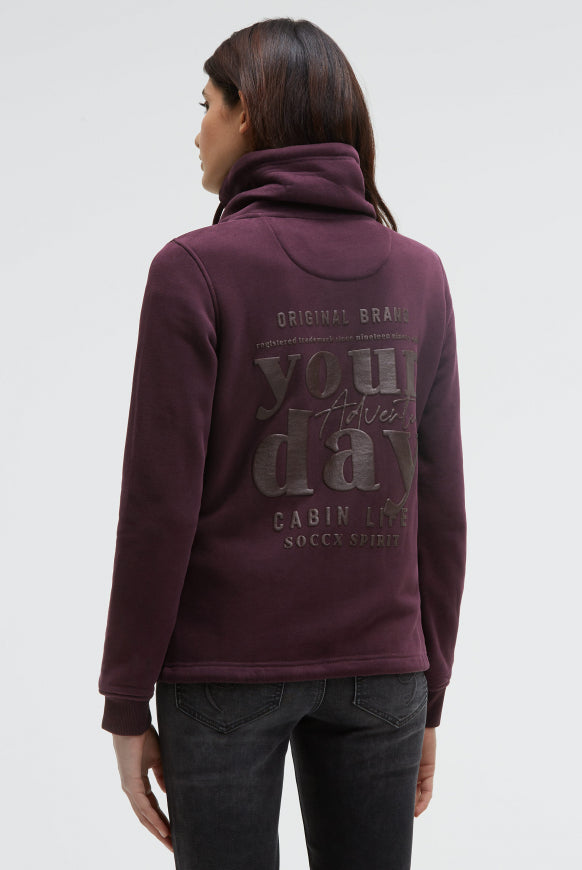 SOCCX Sweatjacke mit hohem Kragen und Rücken