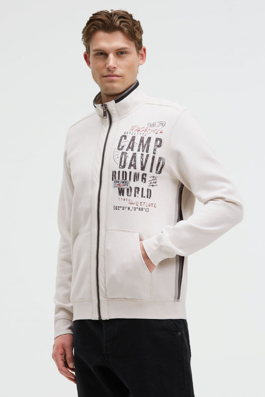 CAMP DAVID Sweatjacke mit Pikee