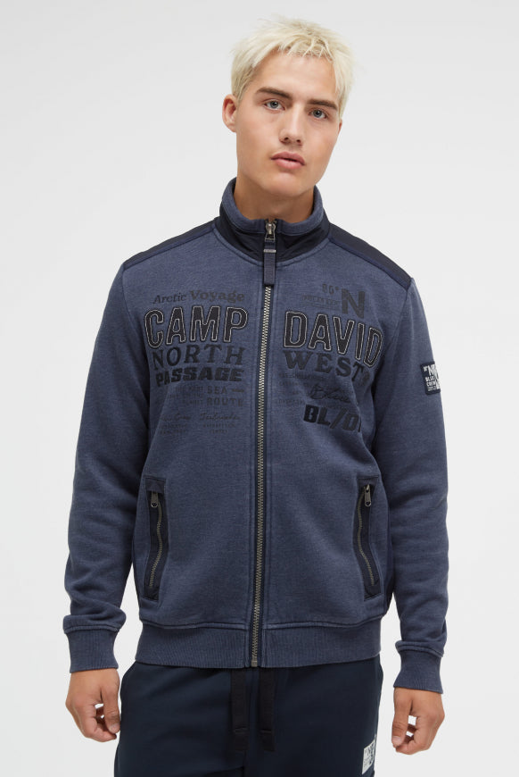 CAMP DAVID Sweatjacke mit Ripstop