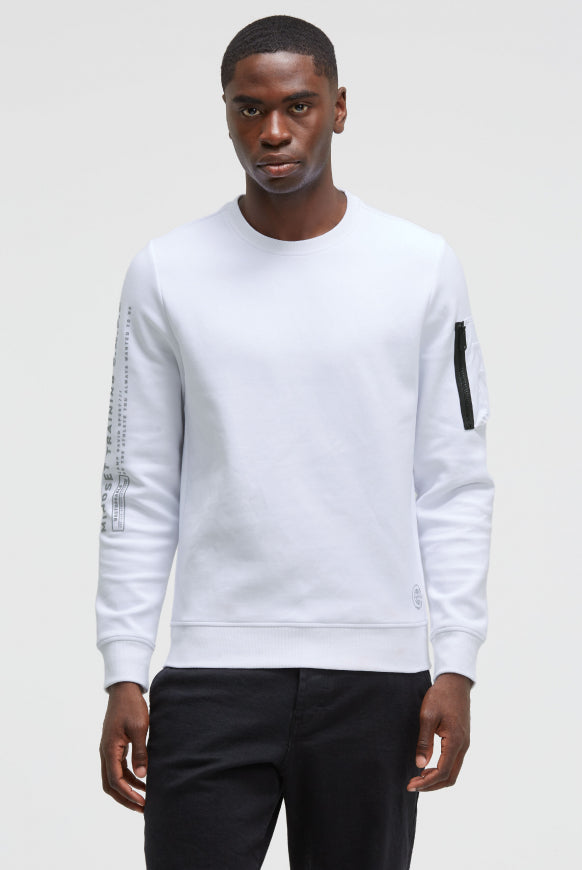 CAMP DAVID Sweatshirt aus Interlock mit Ärmeltasche und Artwork