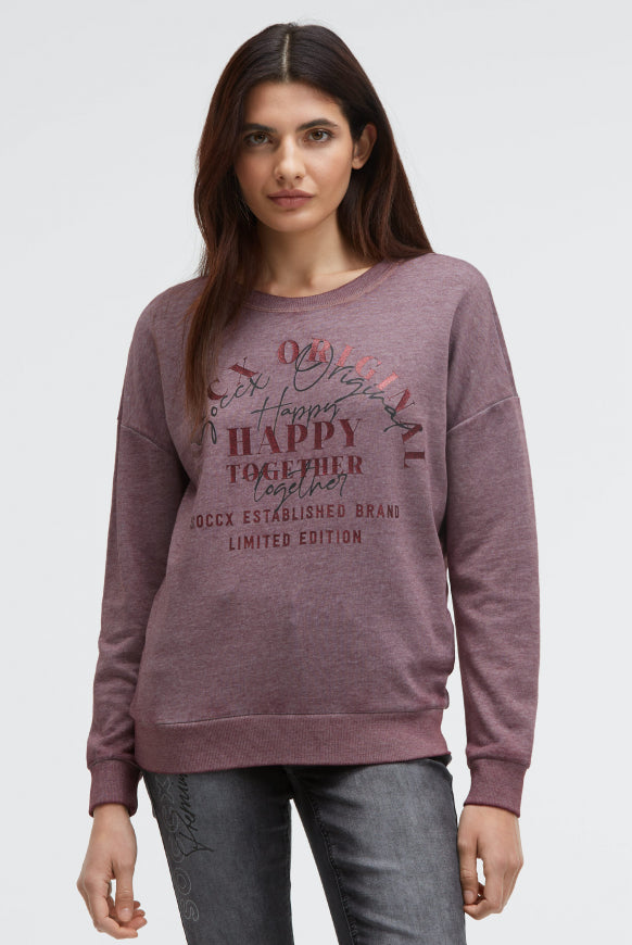 SOCCX Sweatshirt mit Glitter Artwork