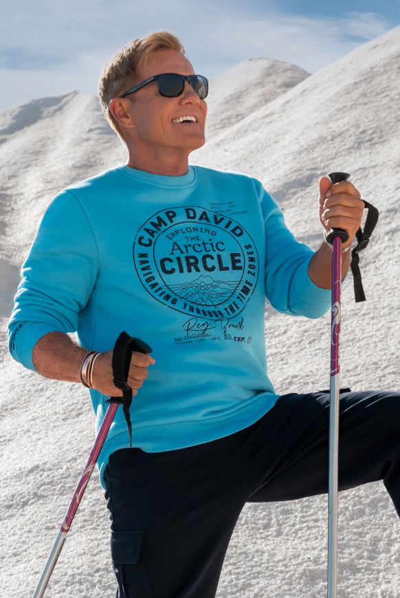 CAMP DAVID Sweatshirt mit Puffprint