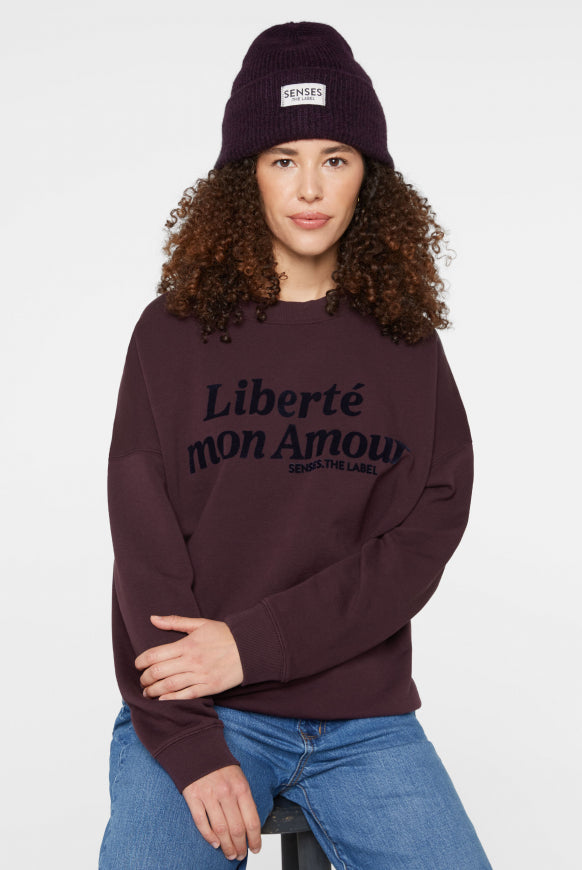 SENSES.THE LABEL Sweatshirt Oversized mit Flockprint