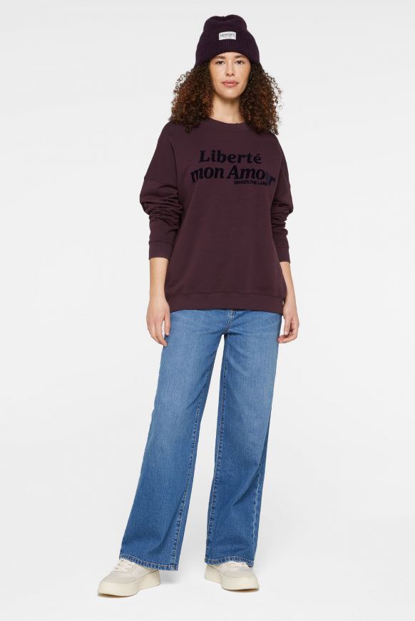 SENSES.THE LABEL Sweatshirt Oversized mit Flockprint