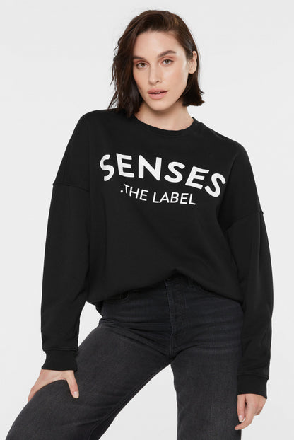 SENSES.THE LABEL Sweatshirt SMI:LLA mit Logo Design