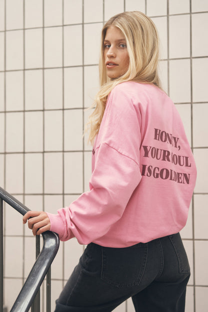 SENSES.THE LABEL Sweatshirt SMIL:LA mit Vintage