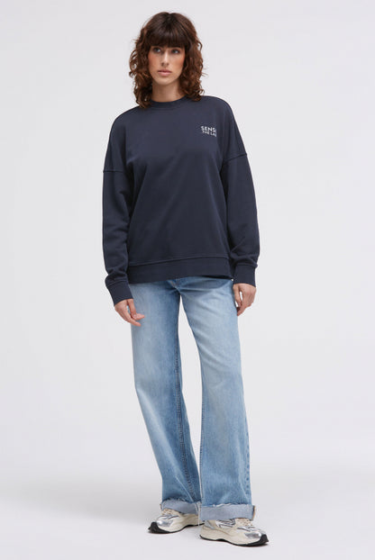 SENSES.THE LABEL Sweatshirt STAR:LIGHT mit gewaschener Optik und Backprint