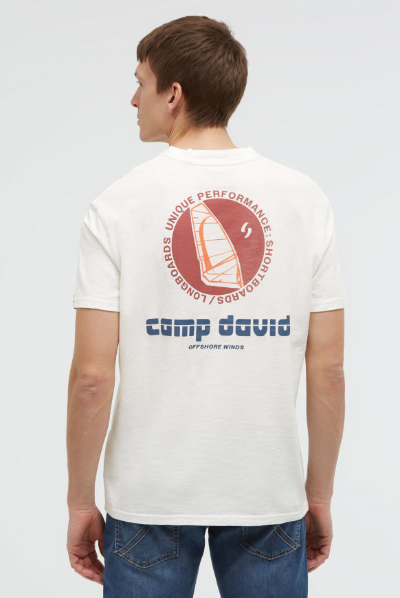 CAMP DAVID T-Shirt aus Slub-Pikee mit Back-Artwork