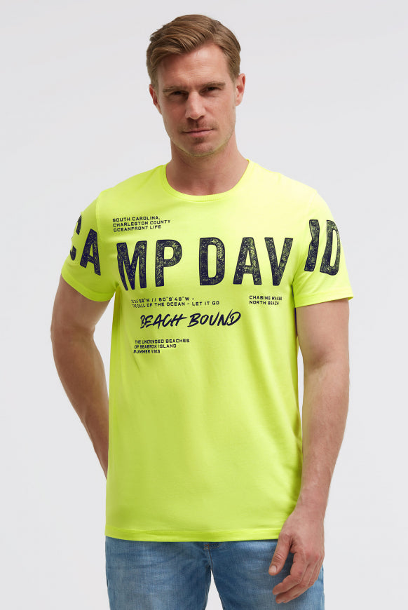 CAMP DAVID T-Shirt mit auffälligem Logo Print