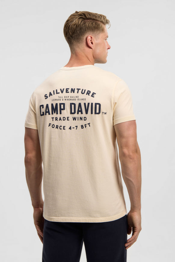 CAMP DAVID T-Shirt mit Label Print